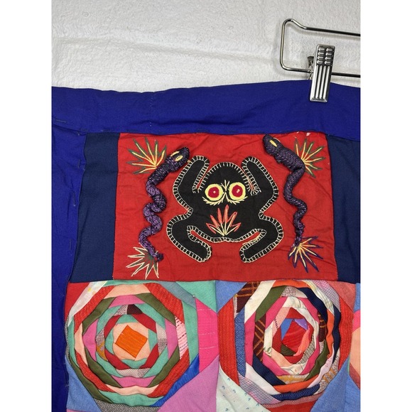 Bai Jia Bei‎ Handmade Chinese Quilted Tapestry Snake Frog Wall Hanging 3D Folk - Picture 2 of 10